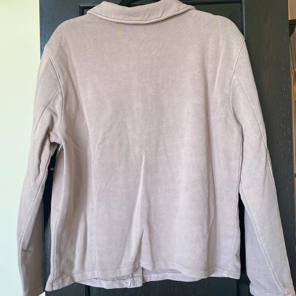 Light lavender/grayish Knit Jacket from Lacausa. Size Small. New with tags. - Picture 4 of 5